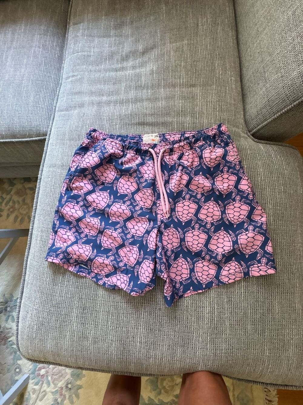 J.Crew Flex Swimwear Men's Sea Turtle Pattern Swim Trunks